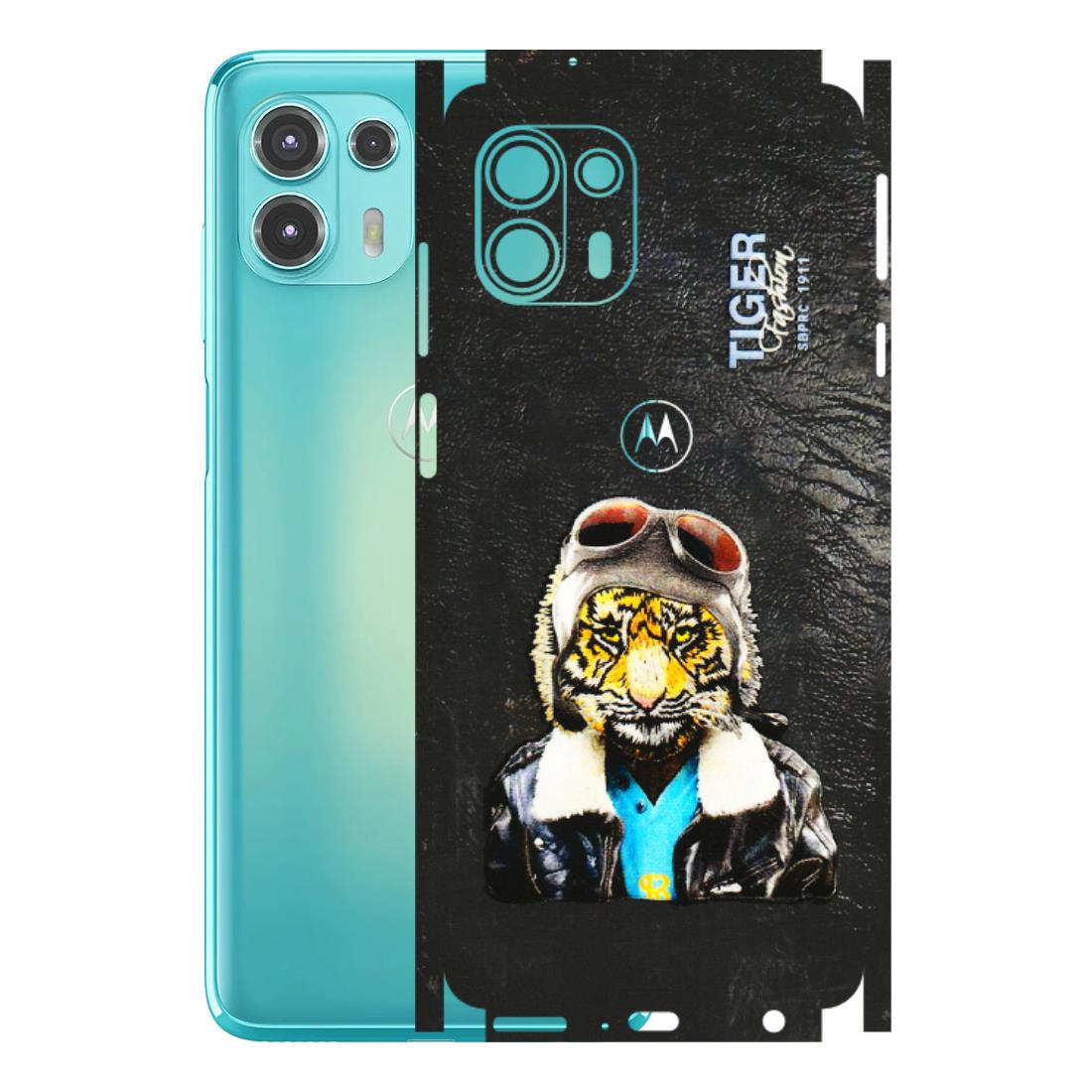 Motorola Phone Skins (All Models) - Rider Tiger - 3D Embossed Finish (L-113) Motorola Moto Edge 20 Fusion