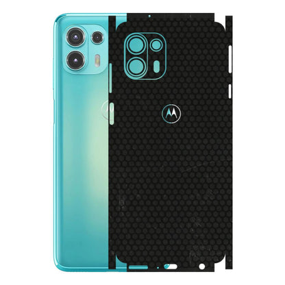 Motorola Phone Skins (All Models) - Black honeycomb - 3D Embossed Finish (L-114) Motorola Moto Edge 20 Fusion
