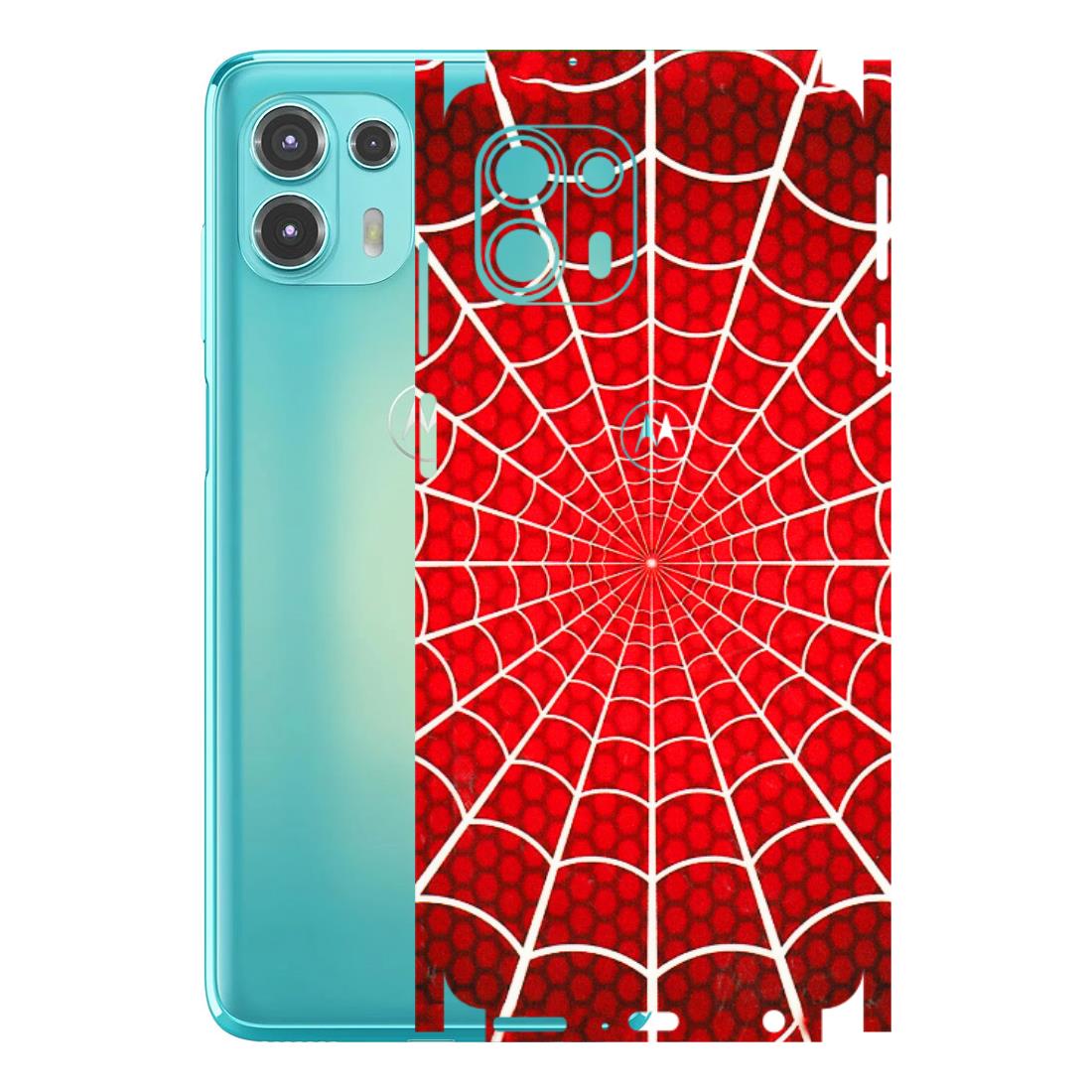 Motorola Phone Skins (All Models) - Classic Spidey Web - 3D Embossed Finish (L-115) Motorola Moto Edge 20 Fusion