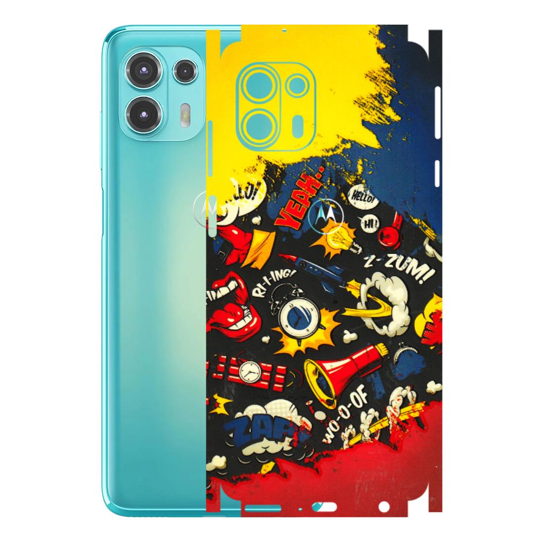 Motorola Phone Skins (All Models) - Pacific Doodle Art - 3D Embossed Finish (L-120) Motorola Moto Edge 20 Fusion