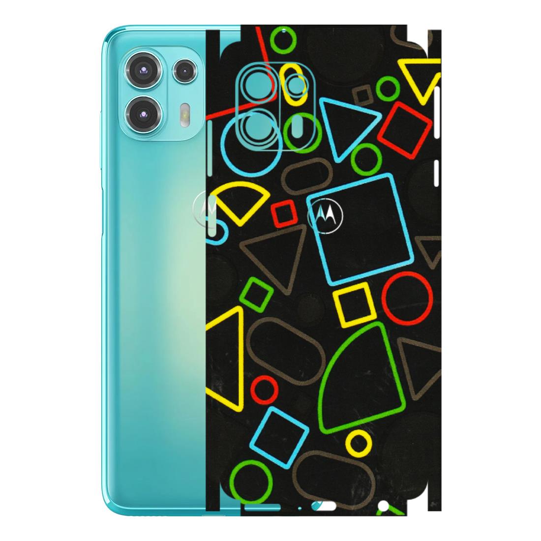 Motorola Phone Skins (All Models) - Black Shapes - 3D Embossed Finish (L-131) Motorola Moto Edge 20 Fusion