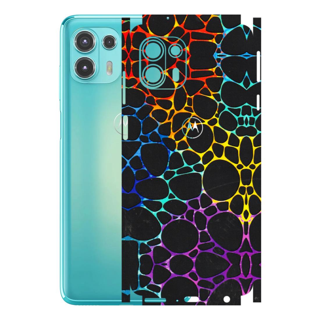 Motorola Phone Skins (All Models) - Abstract Art MultiColour - 3D Embossed Finish (L-133) Motorola Moto Edge 20 Fusion