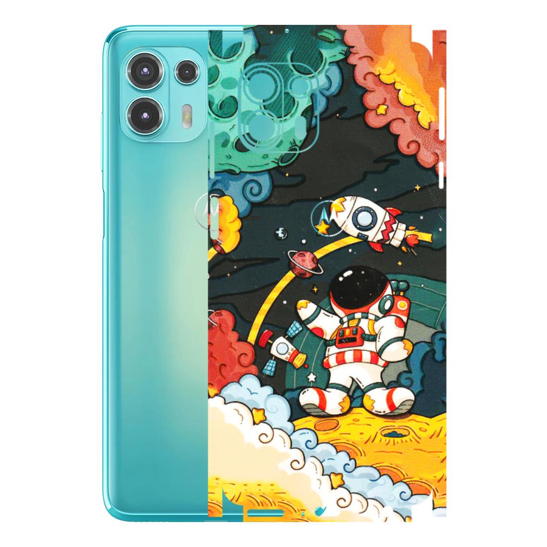 Motorola Phone Skins (All Models) - Astronauts & Spaceship - 3D Embossed Finish (L-145) Motorola Moto Edge 20 Fusion