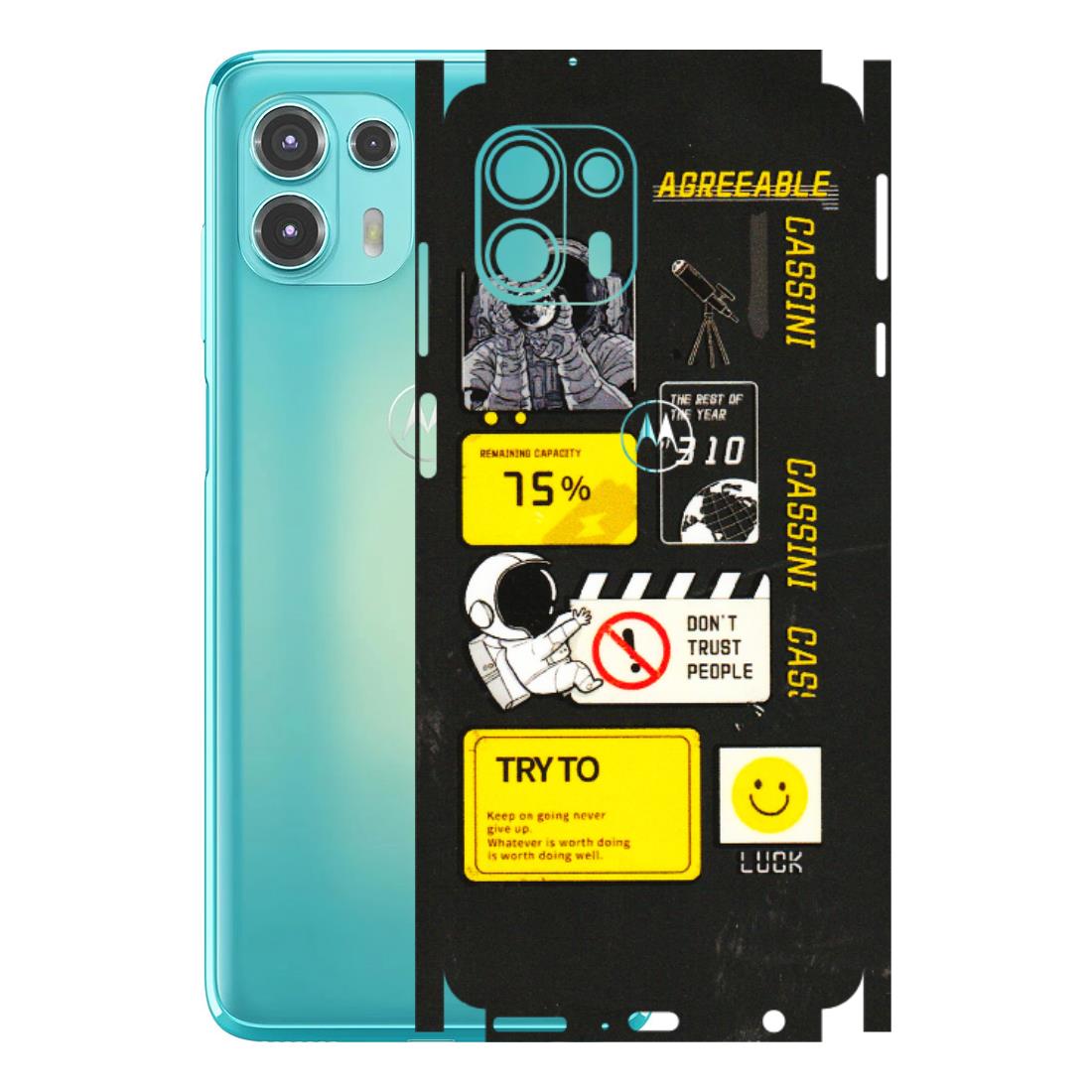 Motorola Phone Skins (All Models) - Black Cassini - 3D Embossed Finish (L-161) Motorola Moto Edge 20 Fusion