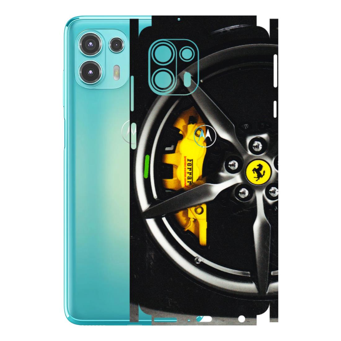 Motorola Phone Skins (All Models) - Ferrari Wheel Alloy - 3D Embossed Finish (L-173) Motorola Moto Edge 20 Fusion