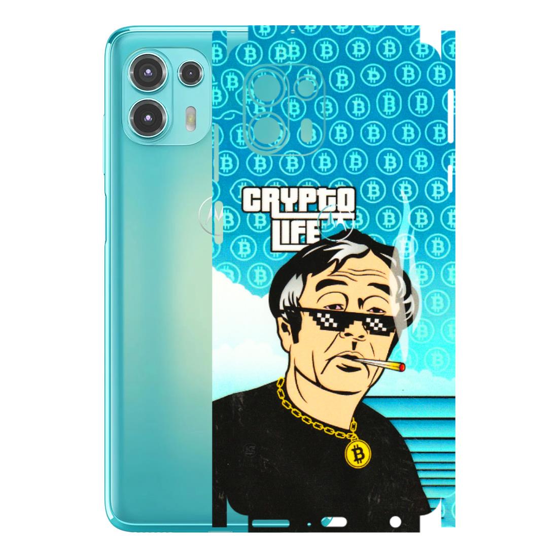Motorola Phone Skins (All Models) - Crypto Thug Life - 3D Embossed Finish (L-179) Motorola Moto Edge 20 Fusion