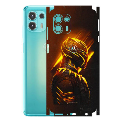 Motorola Phone Skins (All Models) - Gold Black Panther - 3D Embossed Finish (L-181) Motorola Moto Edge 20 Fusion
