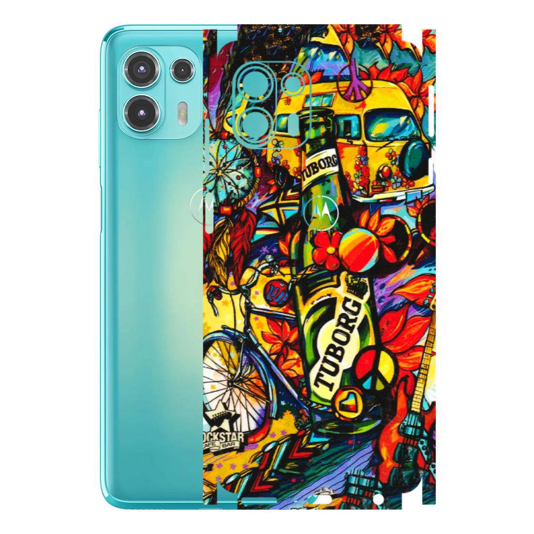 Motorola Phone Skins (All Models) - Cool Beer Bottle - 3D Embossed Finish (L-193) Motorola Moto Edge 20 Fusion