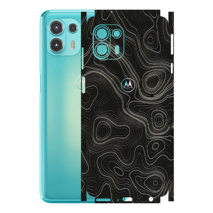 Motorola Phone Skins (All Models) - Black Swirl - 3D Embossed Finish (L-196) Motorola Moto Edge 20 Fusion