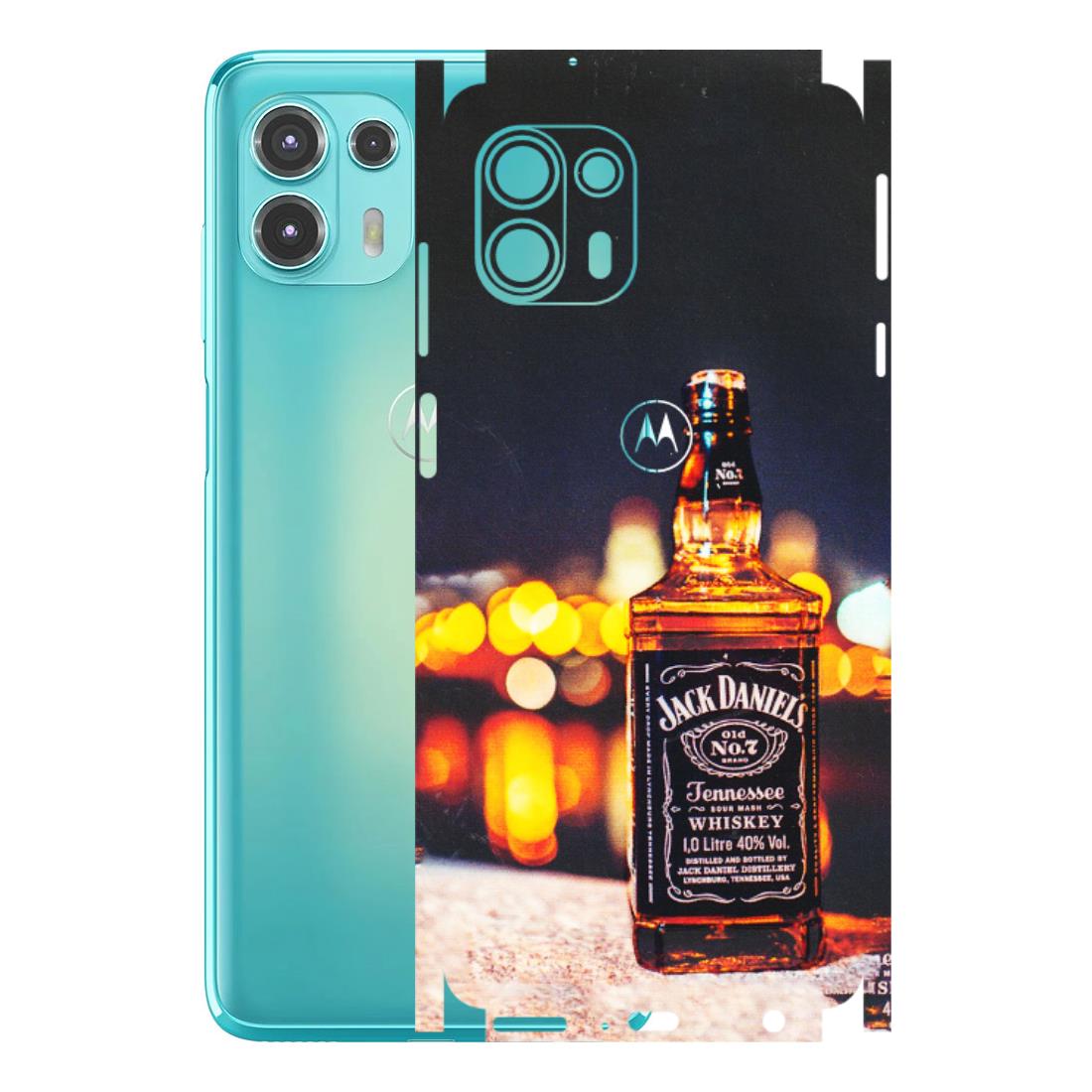 Motorola Phone Skins (All Models) - JD Whiskey Bottle - 3D Embossed Finish (L-20) Motorola Moto Edge 20 Fusion