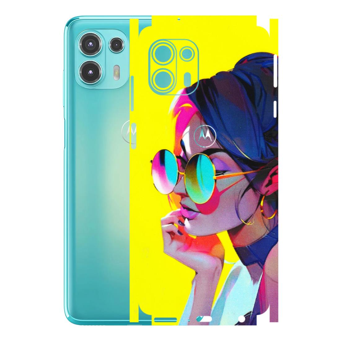 Motorola Phone Skins (All Models) - Bold Stylish Girl - 3D Embossed Finish (L-222) Motorola Moto Edge 20 Fusion
