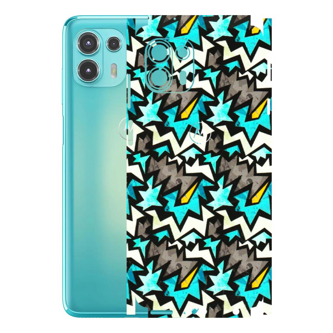 Motorola Phone Skins (All Models) - Funky Zig Zag - 3D Embossed Finish (L-223) Motorola Moto Edge 20 Fusion