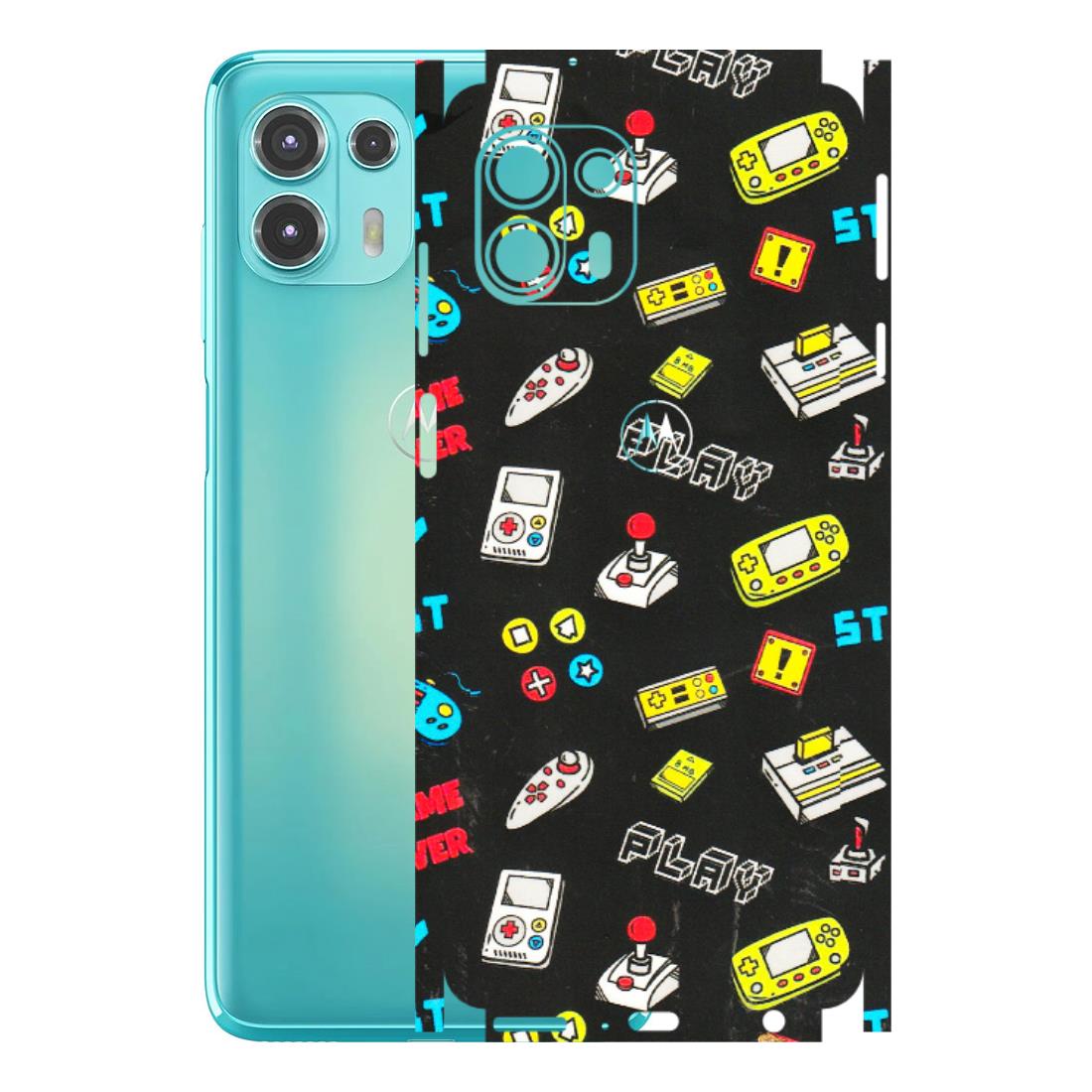 Motorola Phone Skins (All Models) - Gaming Doodles - 3D Embossed Finish (L-224) Motorola Moto Edge 20 Fusion