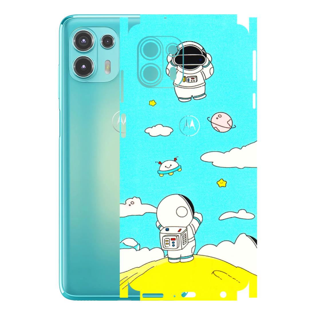 Motorola Phone Skins (All Models) - Blue Skies Astro Float - 3D Embossed Finish (L-230) Motorola Moto Edge 20 Fusion