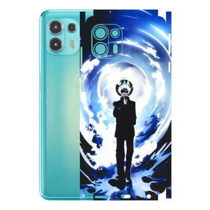 Motorola Phone Skins (All Models) - Satoru Gojo Dark Blue - 3D Embossed Finish (L-235) Motorola Moto Edge 20 Fusion