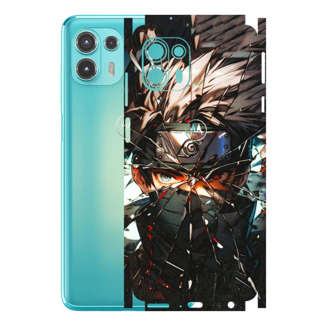 Motorola Phone Skins (All Models) - Kakashi Shattered Glass Effect - 3D Embossed Finish (L-237) Motorola Moto Edge 20 Fusion