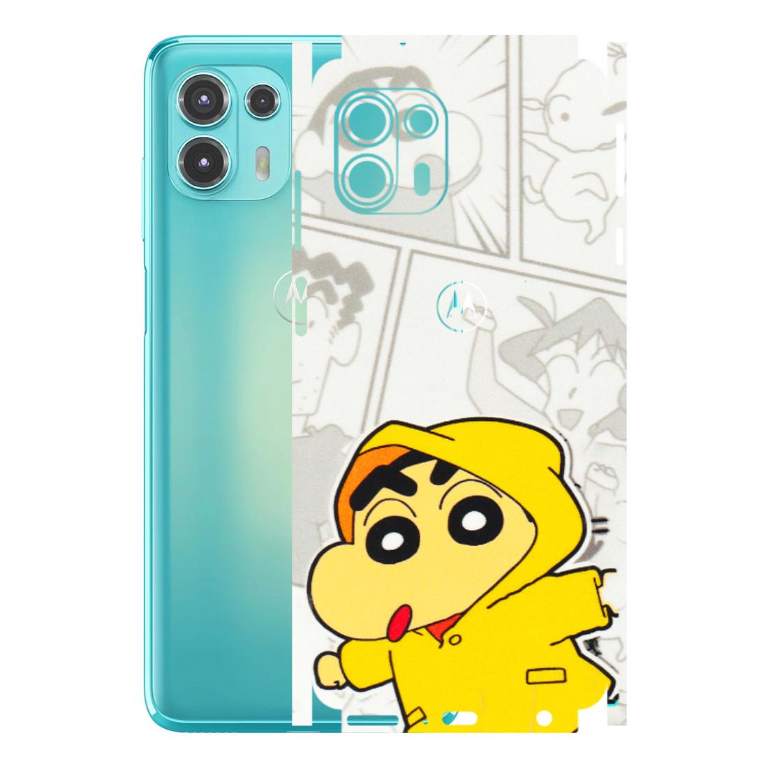 Motorola Phone Skins (All Models) - Yellow Shinchan Comic - 3D Embossed Finish (L-246) Motorola Moto Edge 20 Fusion