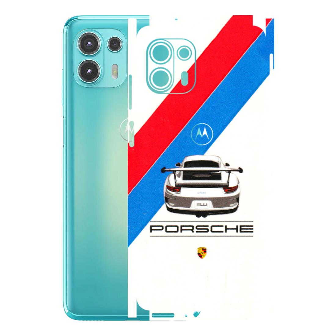 Motorola Phone Skins (All Models) - Porche Car Sober Logo - 3D Embossed Finish (L-248) Motorola Moto Edge 20 Fusion