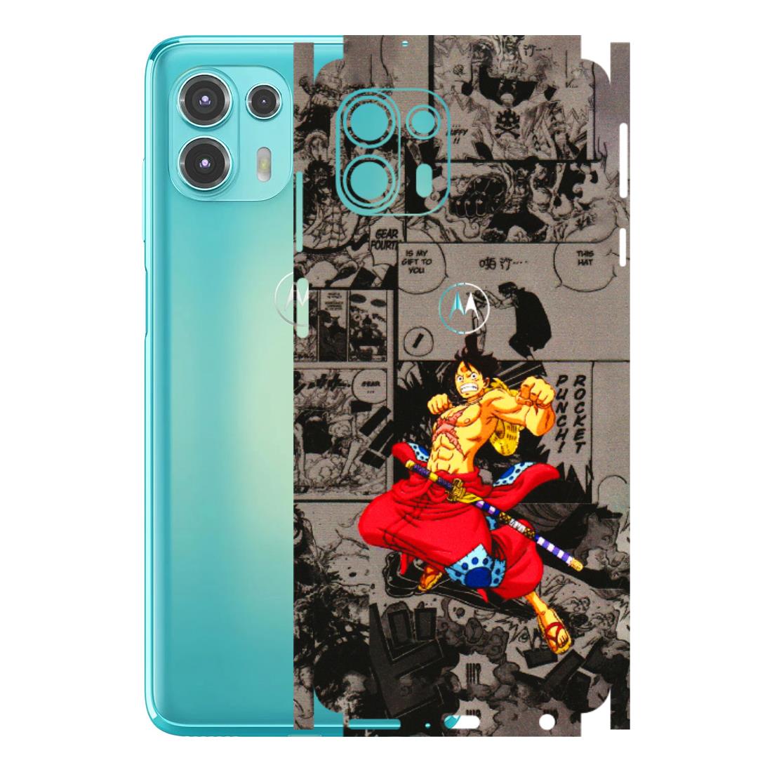 Motorola Phone Skins (All Models) - One Piece Rocket Punch Manga - 3D Embossed Finish (L-25) Motorola Moto Edge 20 Fusion
