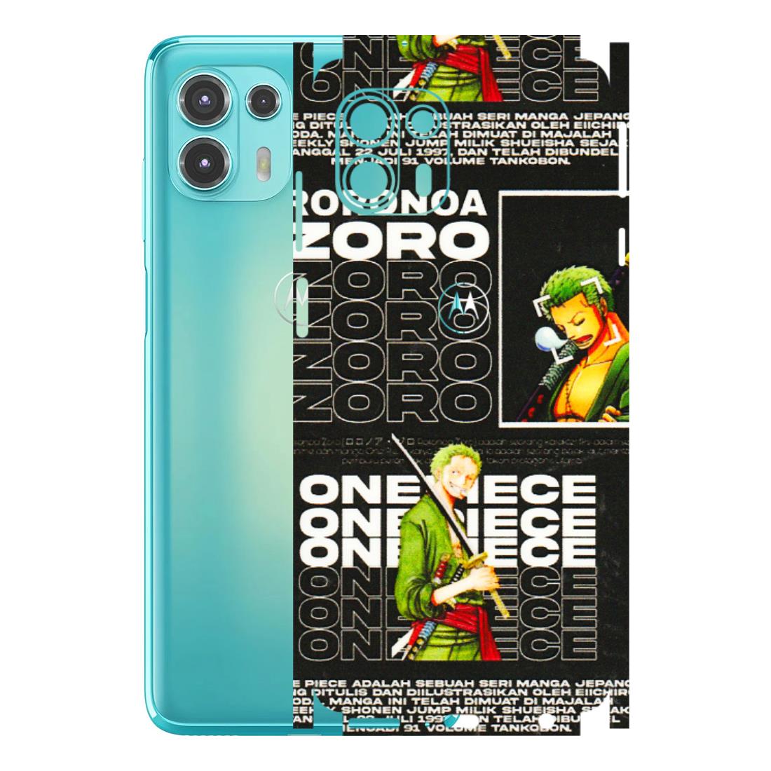 Motorola Phone Skins (All Models) - One Piece Zoro - 3D Embossed Finish (L-250) Motorola Moto Edge 20 Fusion