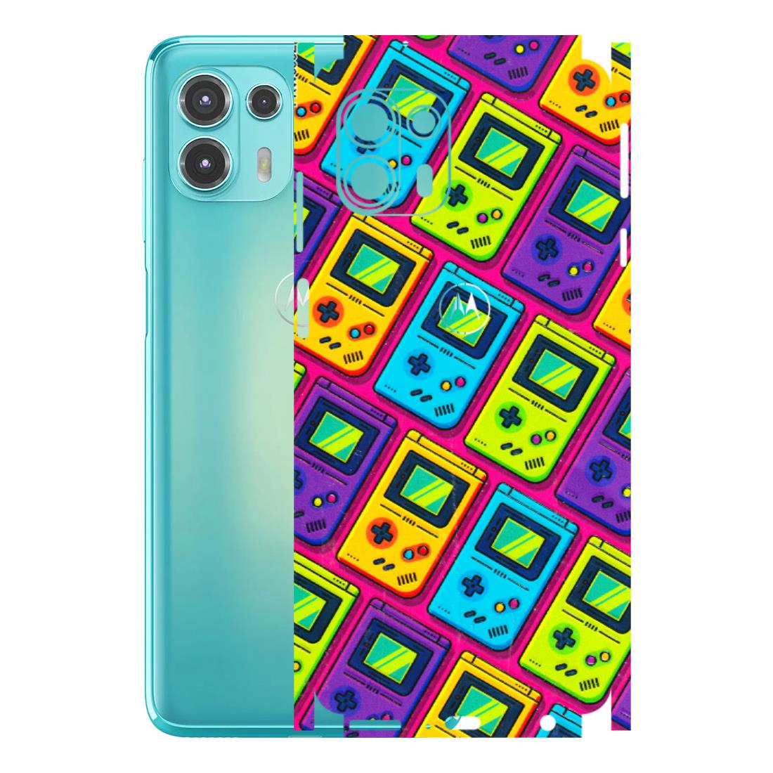 Motorola Phone Skins (All Models) - Gameboy Colourful - 3D Embossed Finish (L-266) Motorola Moto Edge 20 Fusion