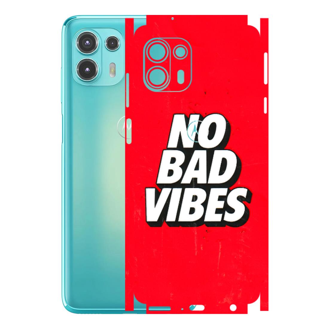 Motorola Phone Skins (All Models) - No Bad Vibes - 3D Embossed Finish (L-280) Motorola Moto Edge 20 Fusion