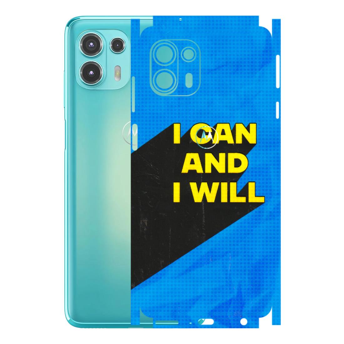 Motorola Phone Skins (All Models) - I Can And I Will - 3D Embossed Finish (L-281) Motorola Moto Edge 20 Fusion