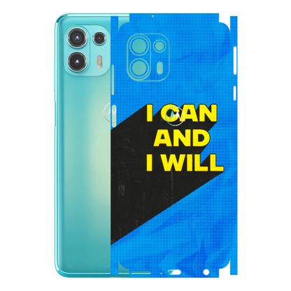 Motorola Phone Skins (All Models) - I Can And I Will - 3D Embossed Finish (L-281) Motorola Moto Edge 20 Fusion