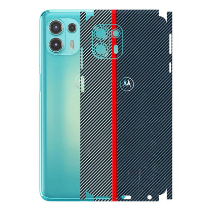 Motorola Phone Skins (All Models) - Blue Sober Lines - 3D Embossed Finish (L-305) Motorola Moto Edge 20 Fusion