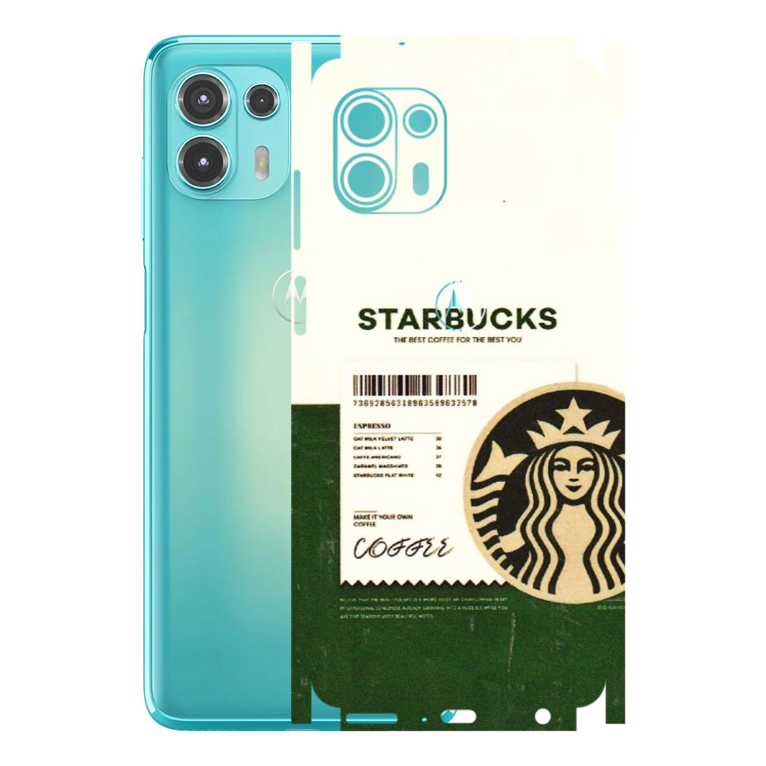 Motorola Phone Skins (All Models) - Starbucks Barcode - 3D Embossed Finish (L-308) Motorola Moto Edge 20 Fusion