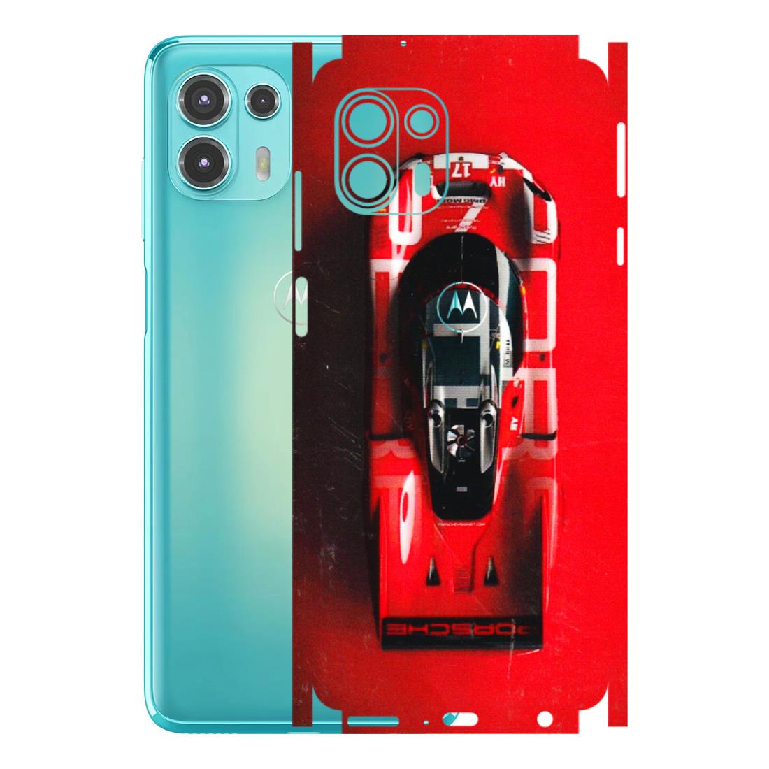 Motorola Phone Skins (All Models) - Red Porsche Car Logo - 3D Embossed Finish (L-315) Motorola Moto Edge 20 Fusion
