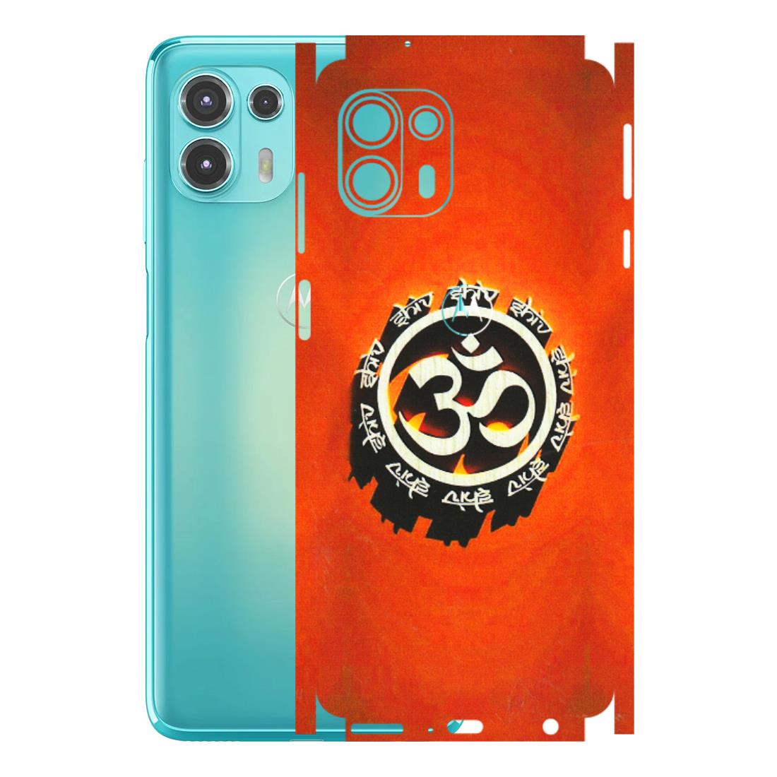 Motorola Phone Skins (All Models) - Aum Shiv Orange - 3D Embossed Finish (L-32) Motorola Moto Edge 20 Fusion