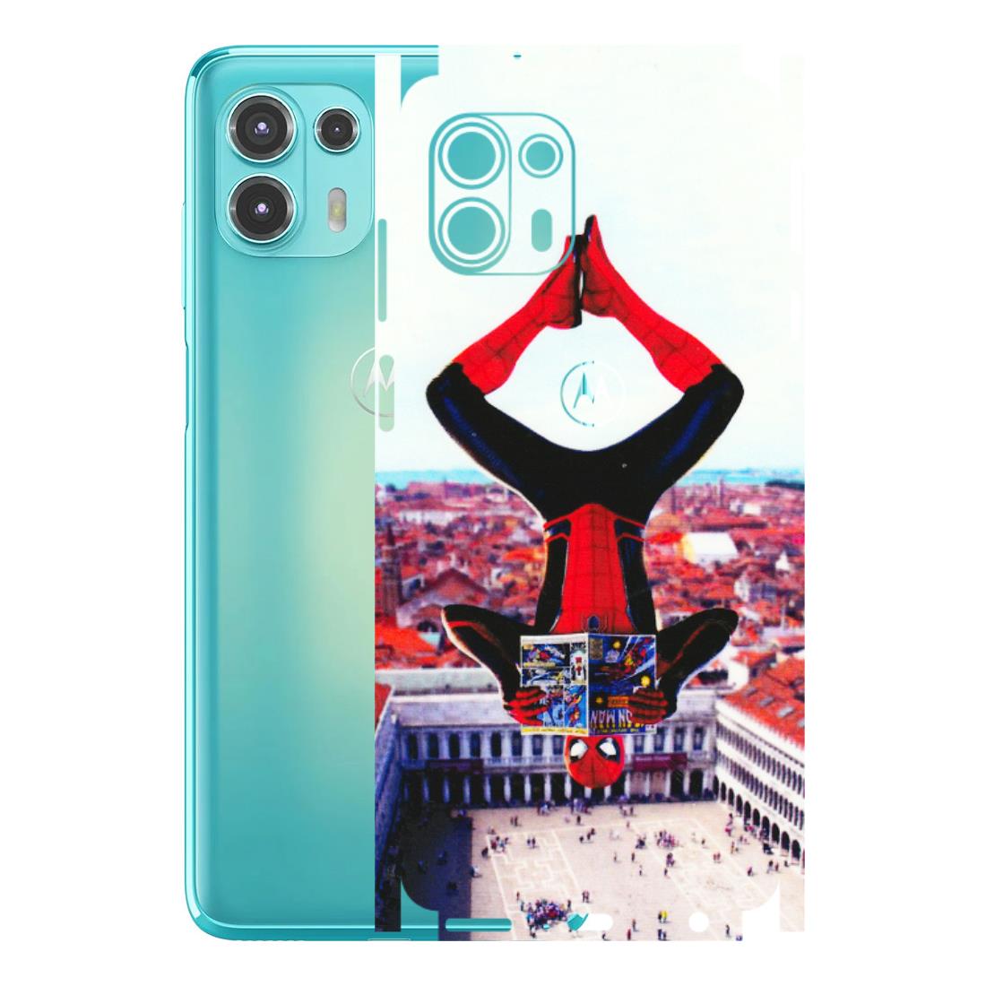 Motorola Phone Skins (All Models) - Spiderman Hanging - 3D Embossed Finish (L-53) Motorola Moto Edge 20 Fusion