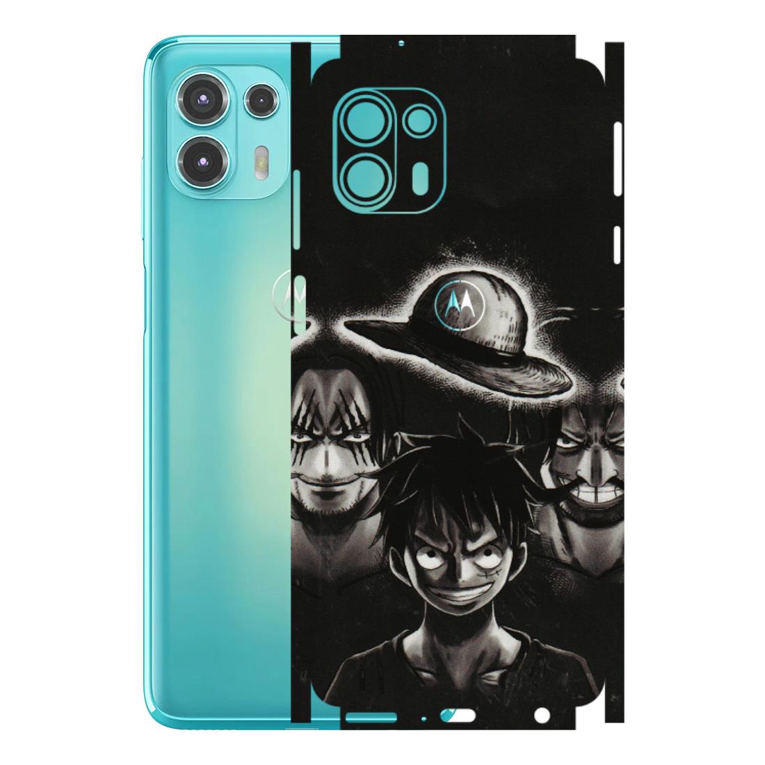 Motorola Phone Skins (All Models) - Black Luffy Hat - 3D Embossed Finish (L-57) Motorola Moto Edge 20 Fusion