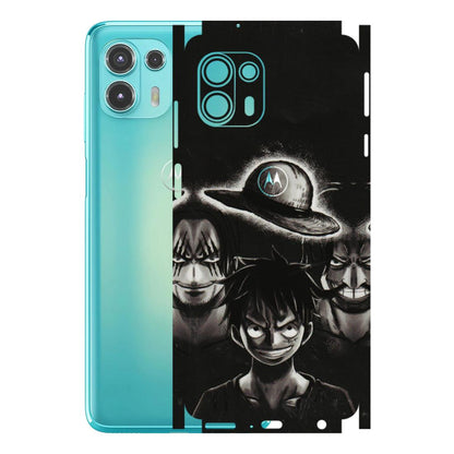 Motorola Phone Skins (All Models) - Black Luffy Hat - 3D Embossed Finish (L-57) Motorola Moto Edge 20 Fusion