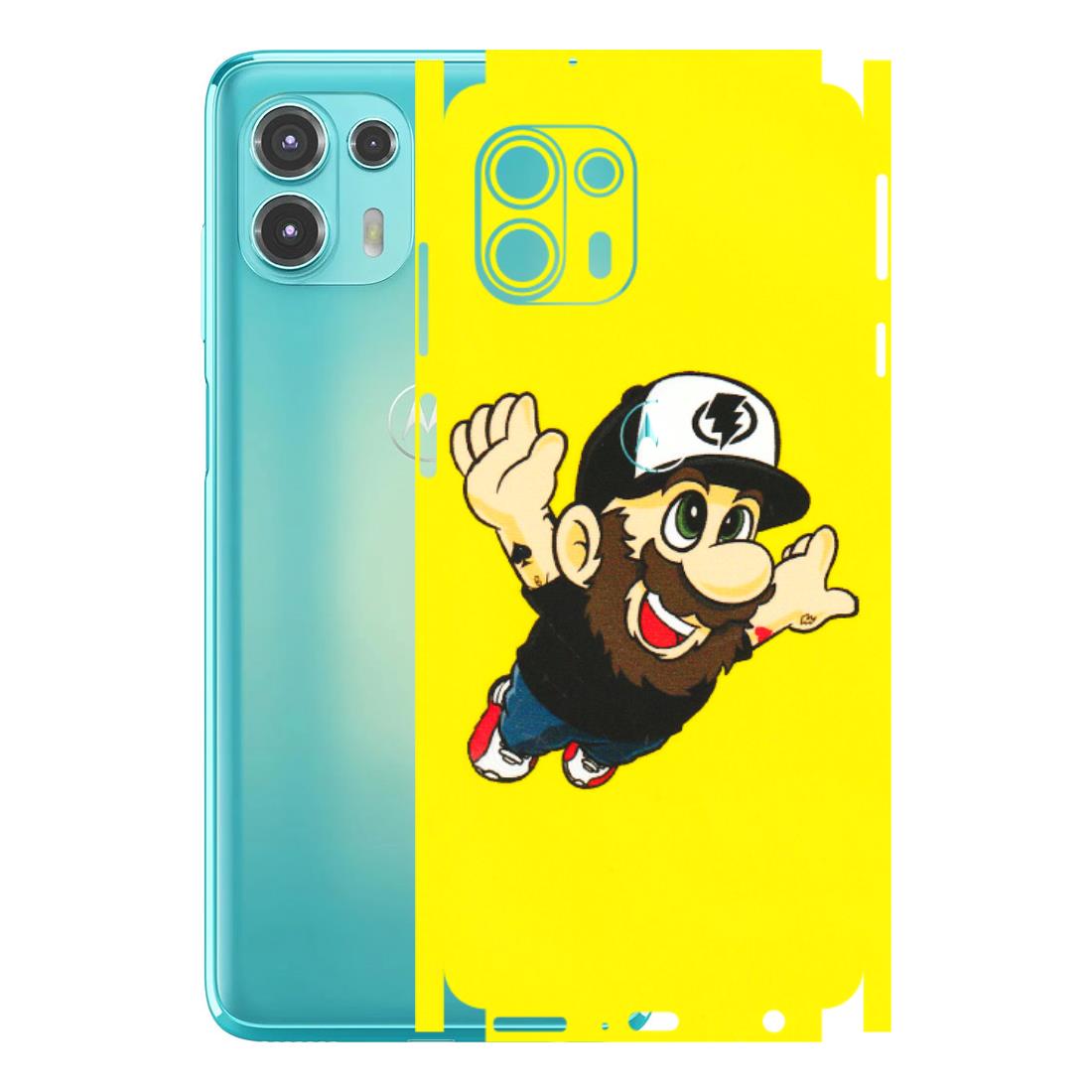 Motorola Phone Skins (All Models) - Flying Beardo - 3D Embossed Finish (L-60) Motorola Moto Edge 20 Fusion