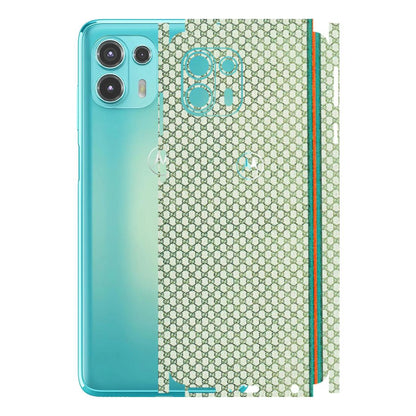 Motorola Phone Skins (All Models) - Gucci Fabric Pattern - 3D Embossed Finish (L-73) Motorola Moto Edge 20 Fusion