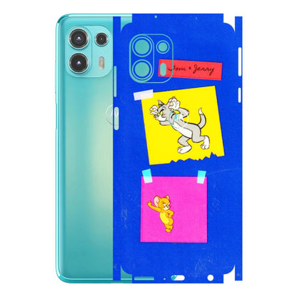 Motorola Phone Skins (All Models) - Tom N Jerry Sticky Notes - 3D Embossed Finish (L-88) Motorola Moto Edge 20 Fusion