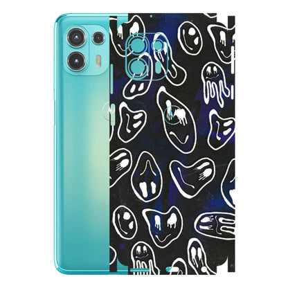Motorola Phone Skins (All Models) - Distorted Smileys - 3D Embossed Finish (L-92) Motorola Moto Edge 20 Fusion