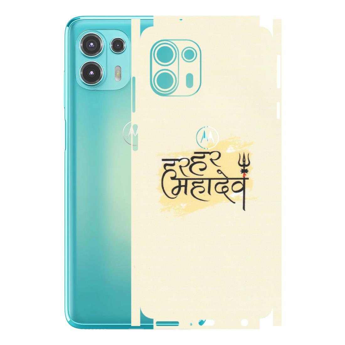 Motorola Phone Skins (All Models) - Har Har Mahadev - Matte Finish (M-10) Motorola Moto Edge 20 Fusion