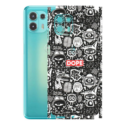 Motorola Phone Skins (All Models) - Dope Stay Classy Black Doodles - Matte Finish (M-126) Motorola Moto Edge 20 Fusion