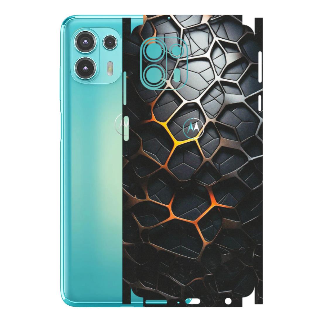 Motorola Phone Skins (All Models) - New Abstract Graphite Tiles - Matte Finish (M-130) Motorola Moto Edge 20 Fusion