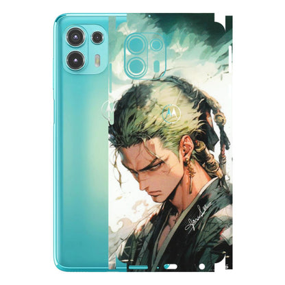 Motorola Phone Skins (All Models) - New Roronoa Zoro One Picece Anime - Matte Finish (M-140) Motorola Moto Edge 20 Fusion