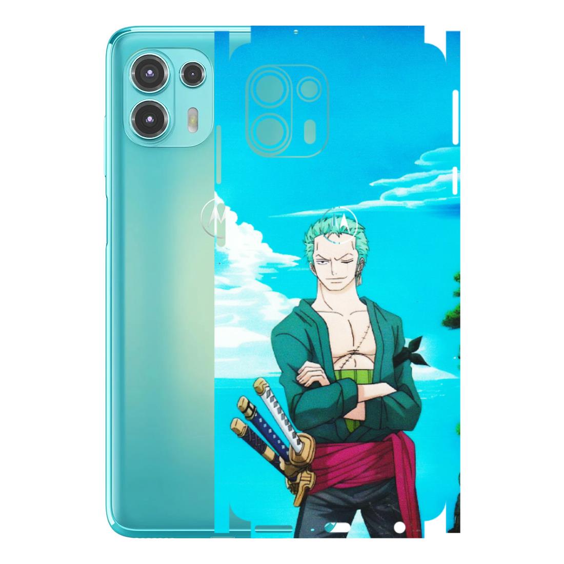 Motorola Phone Skins (All Models) - Cool Swordman Zoro Anime - Matte Finish (M-143) Motorola Moto Edge 20 Fusion