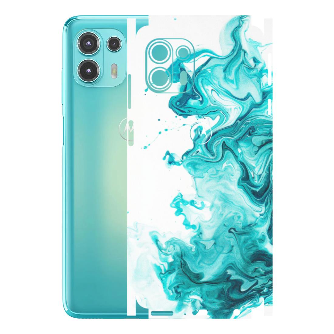 Motorola Phone Skins (All Models) - Sky Blue Abstract Colour - Matte Finish (M-146) Motorola Moto Edge 20 Fusion
