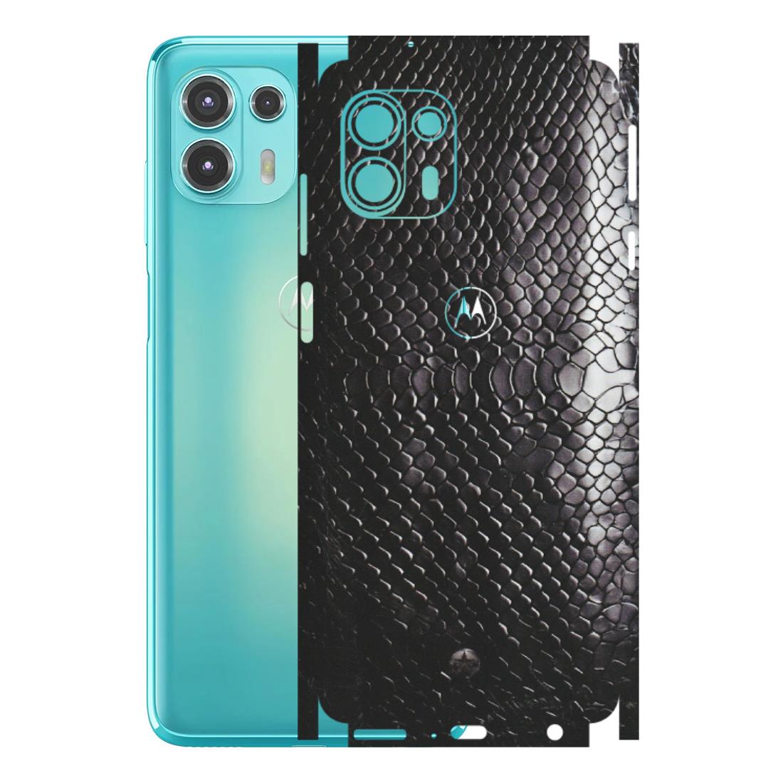 Motorola Phone Skins (All Models) - Black Snack Leather - Matte Finish (M-147) Motorola Moto Edge 20 Fusion