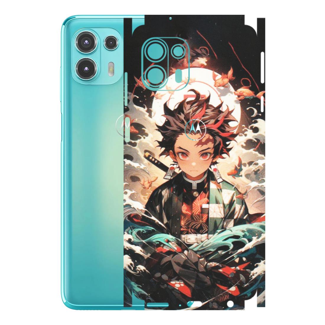 Motorola Phone Skins (All Models) - Tanjiro Demon Slayer Anime - Matte Finish (M-158) Motorola Moto Edge 20 Fusion