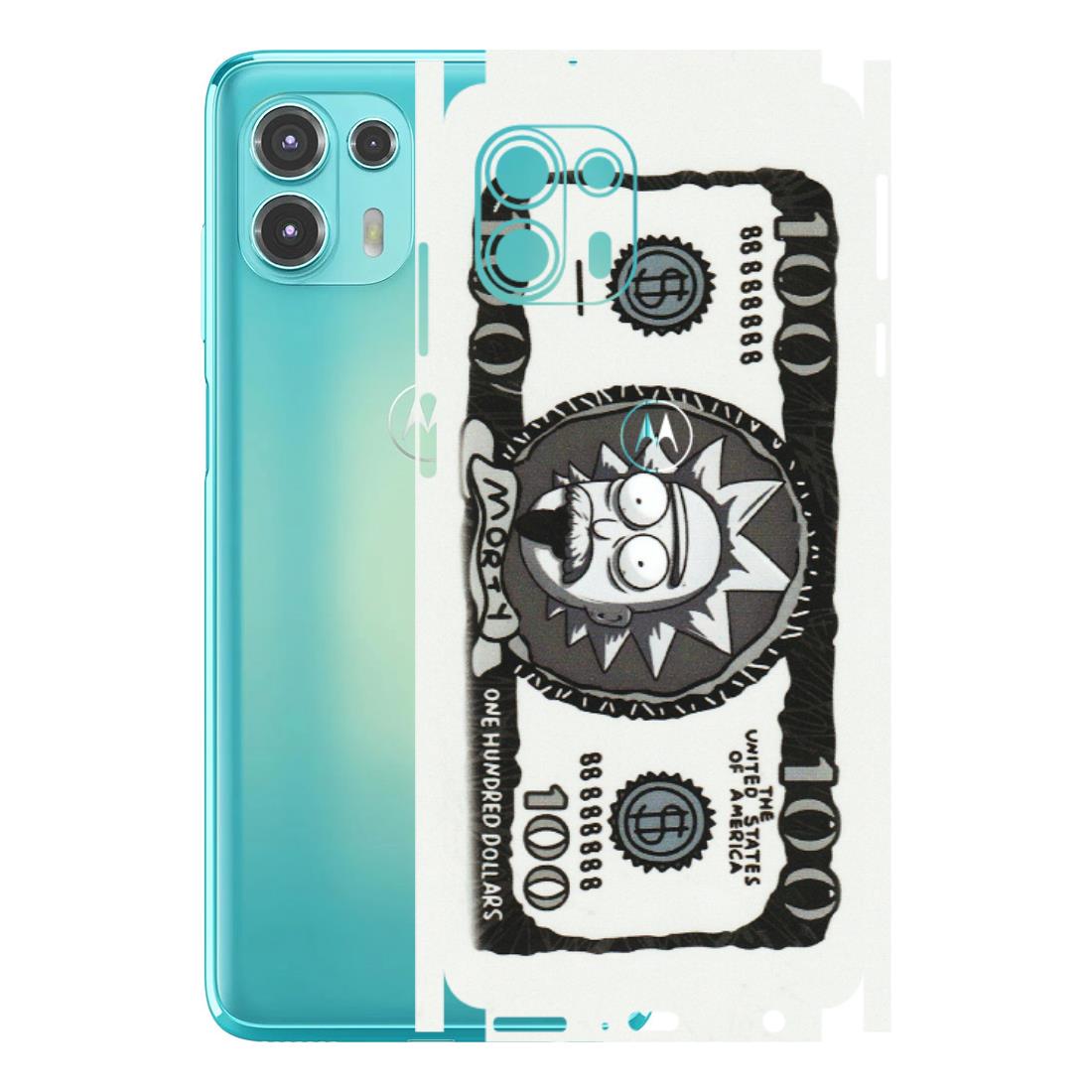 Motorola Phone Skins (All Models) - Rick And Morty Hundred Dollar Anime - Matte Finish (M-161) Motorola Moto Edge 20 Fusion