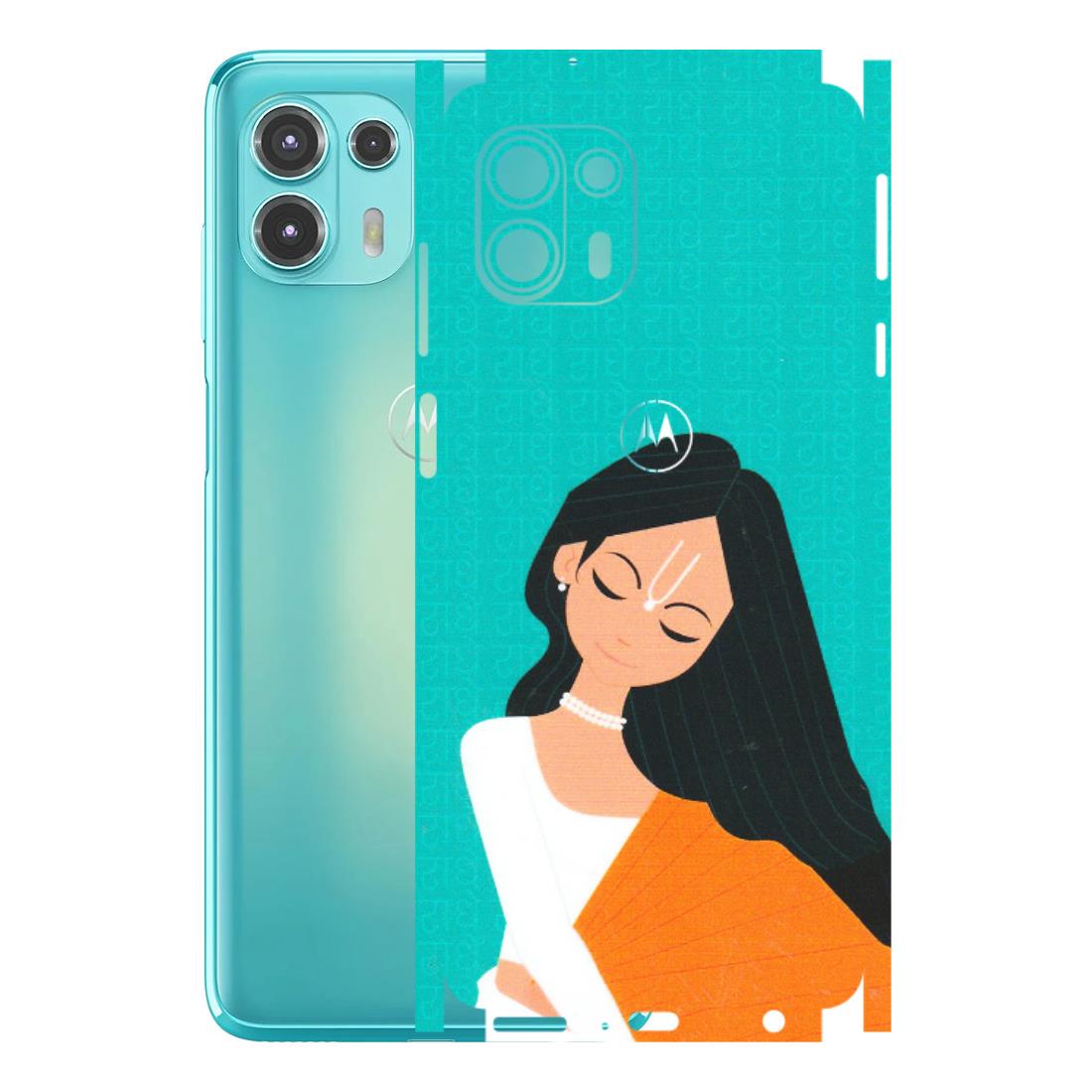 Motorola Phone Skins (All Models) - Radhe Radhe With Hindu Symbol - Matte Finish (M-164) Motorola Moto Edge 20 Fusion
