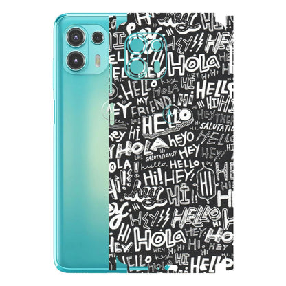 Motorola Phone Skins (All Models) - Hi Hello Doodles - Matte Finish (M-25) Motorola Moto Edge 20 Fusion